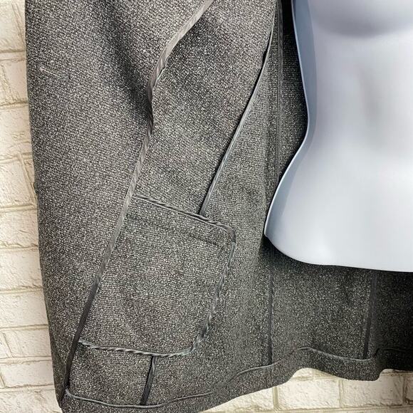 J.Jill Blazer Jacket Knit Wool Viscose Stretch Oversize Gray NEW NWOT XS - Picture 7 of 8